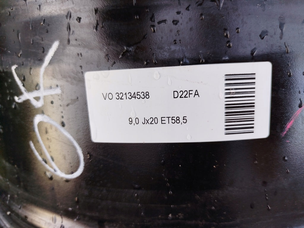 1x Alufelge 20 Zoll 9.0" 5x108 58ET Glanz Schwarz 32134538 Volvo Rim Wheel FEL1860083199tz