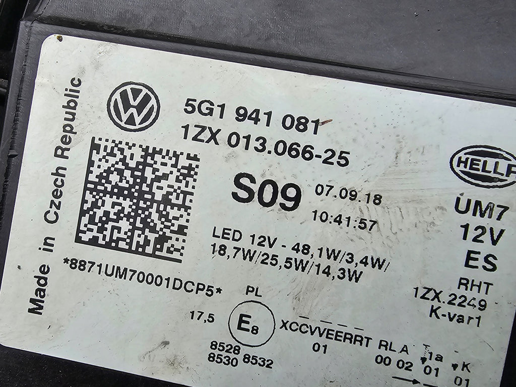 Frontscheinwerfer VW Golf VII 5g1 5G1941081 LED Links Scheinwerfer Headlight SCH4384954870vw