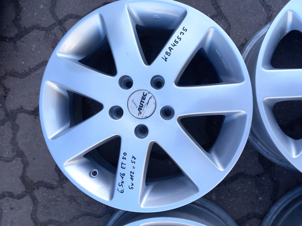 4x Alufelge 16 Zoll 6.5" 5x112 50ET Matt Silber 8P0601025A Audi A6 A4 Rim Wheel