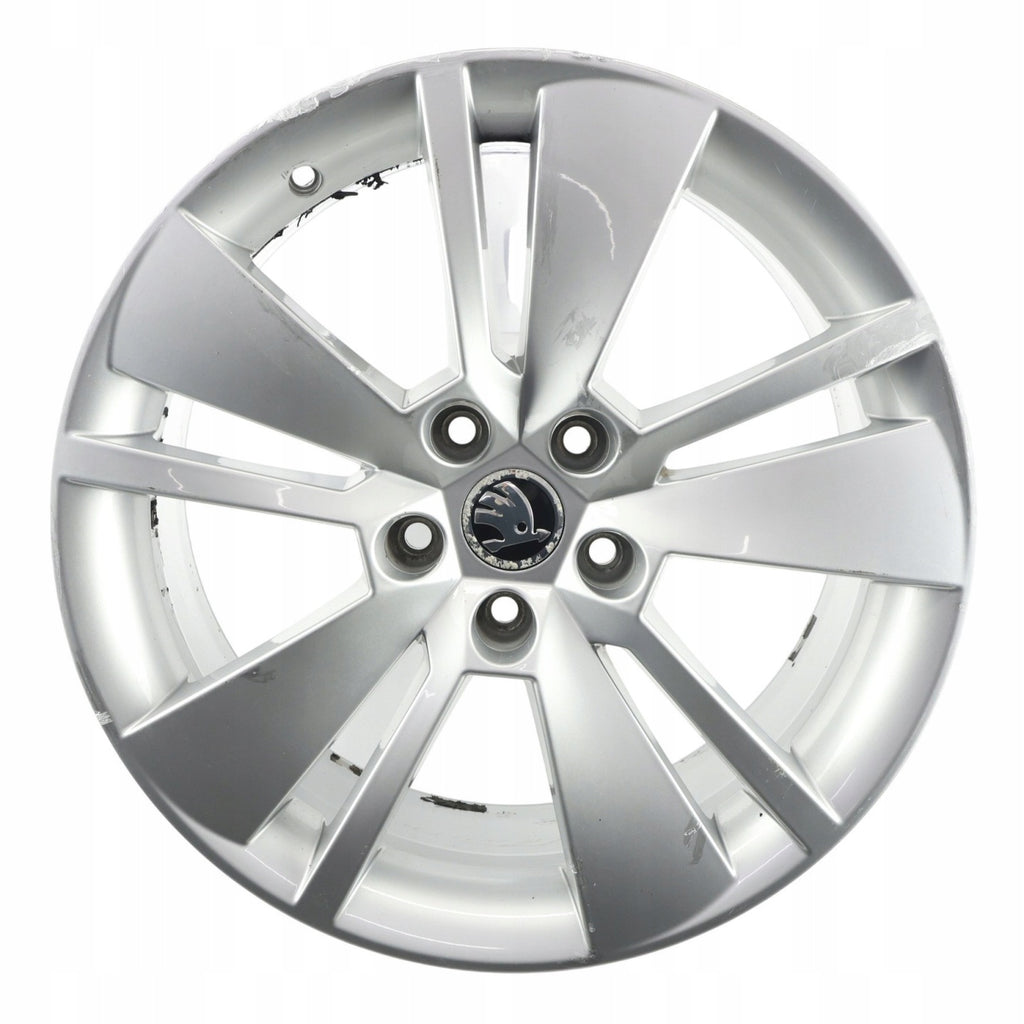 1x Alufelge 18 Zoll 8.0" 5x112 44ET Glanz Silber 3V0601025 Skoda Superb FEL8978621757jz