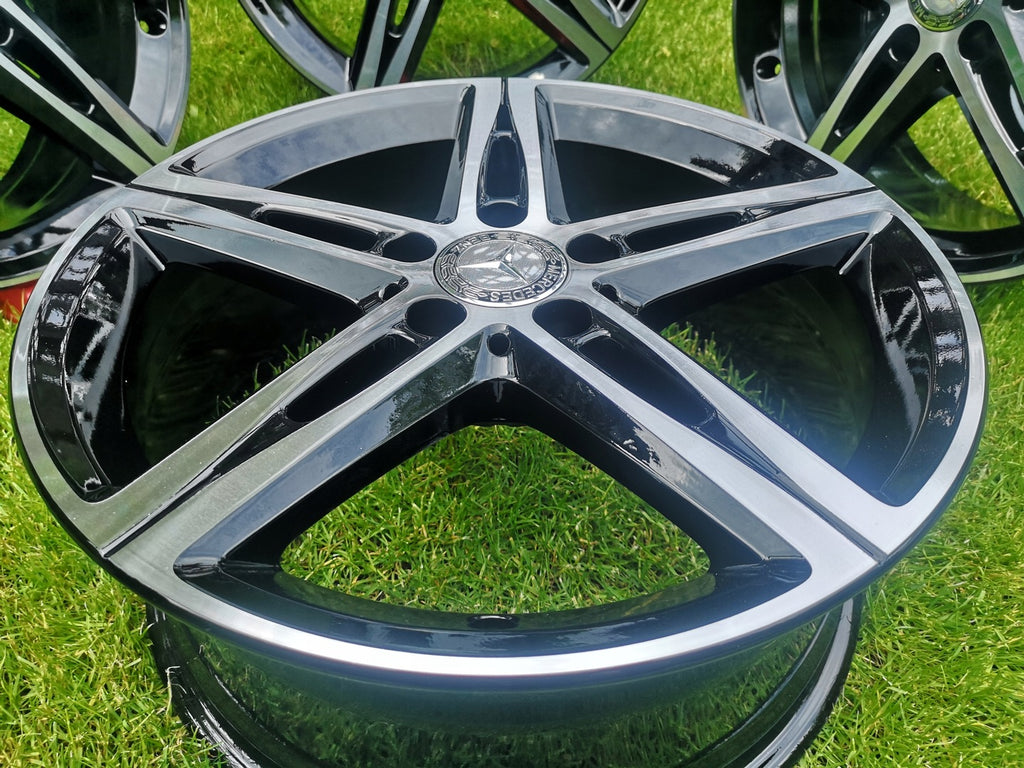 4x Alufelge 18 Zoll 7.5" 5x112 49ET Glanz Schwarz A1774010700 Mercedes-Benz