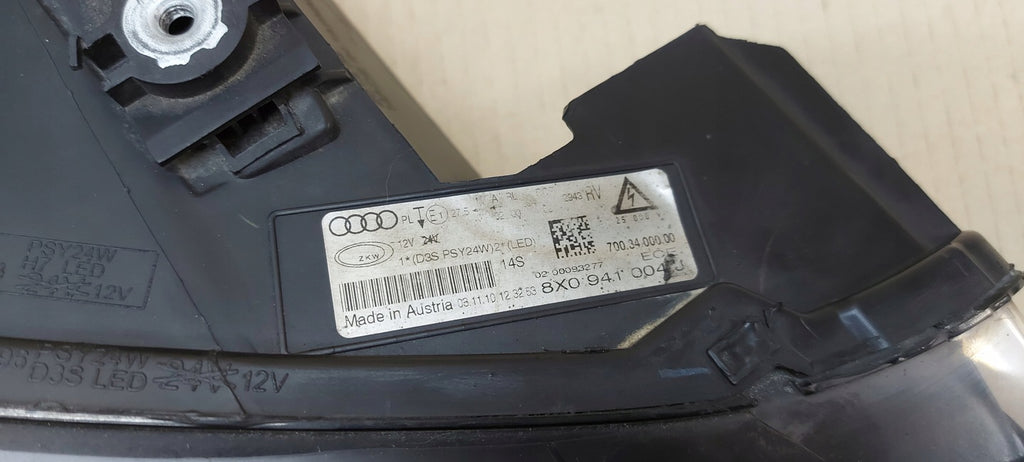 Frontscheinwerfer Audi A1 8X0941004J- Rechts Scheinwerfer Headlight