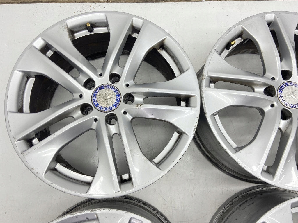 4x Alufelge 17 Zoll 7.5" 5x112 45ET Glanz Silber A2074010602 Mercedes-Benz W204 FEL9535507222ht
