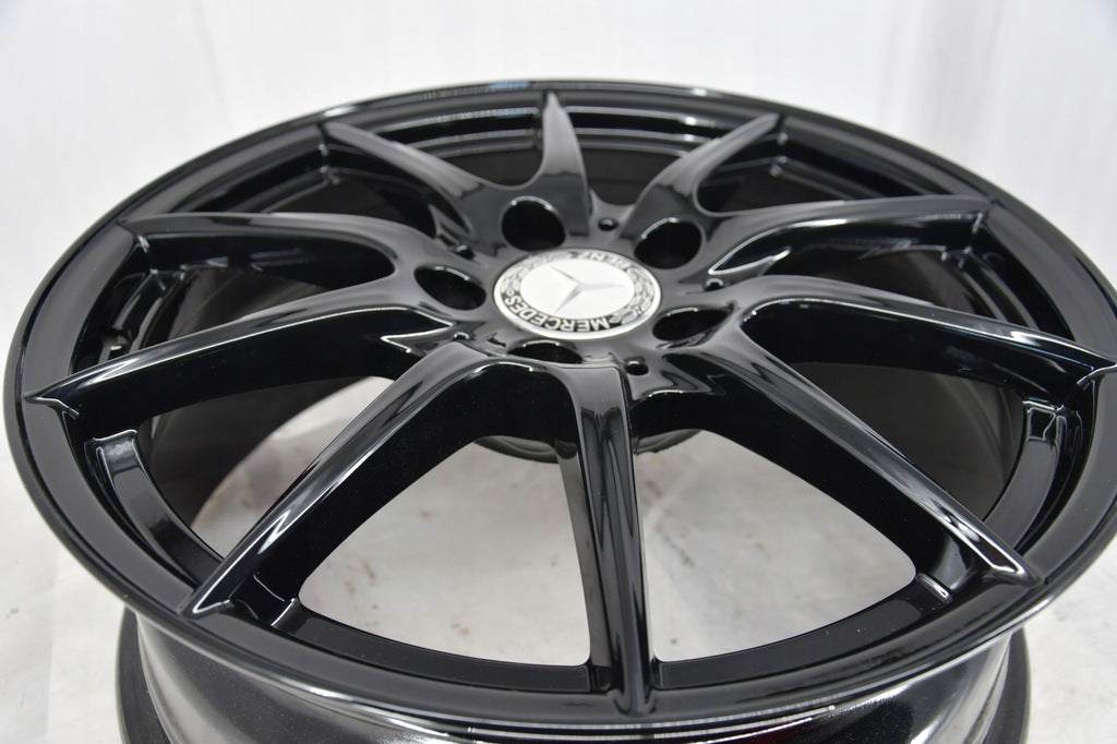 4x Alufelge 17 Zoll 6.5" 5x112 49ET Glanz Schwarz A2464010102 Mercedes-Benz FEL5230074303bo