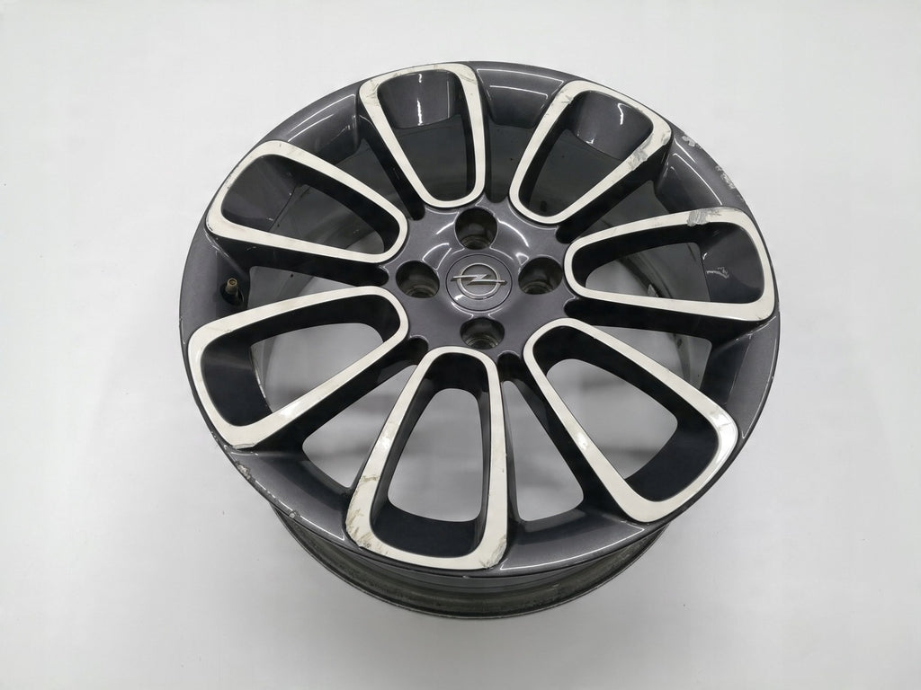 1x Alufelge 17 Zoll 7.0" 4x100 44ET Glanz Schwarz Opel Corsa E D Rim Wheel