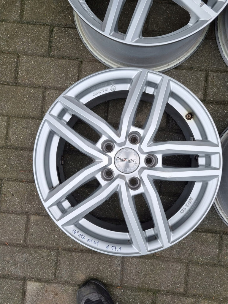 4x Alufelge 16 Zoll 6.5" 5x112 41ET Silber KBA53206 Rim Wheel FEL5859356697lf
