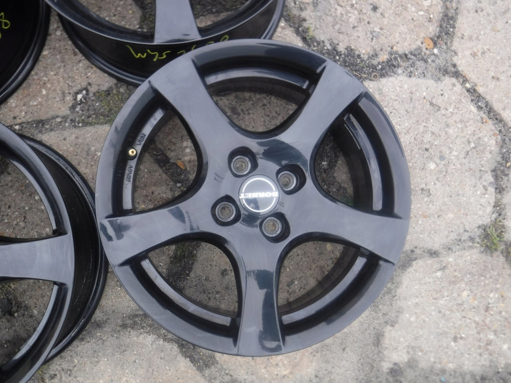 4x Alufelge 16 Zoll 6.5" 4x100 38ET Glanz Schwarz Rim Wheel FEL8346696587aa