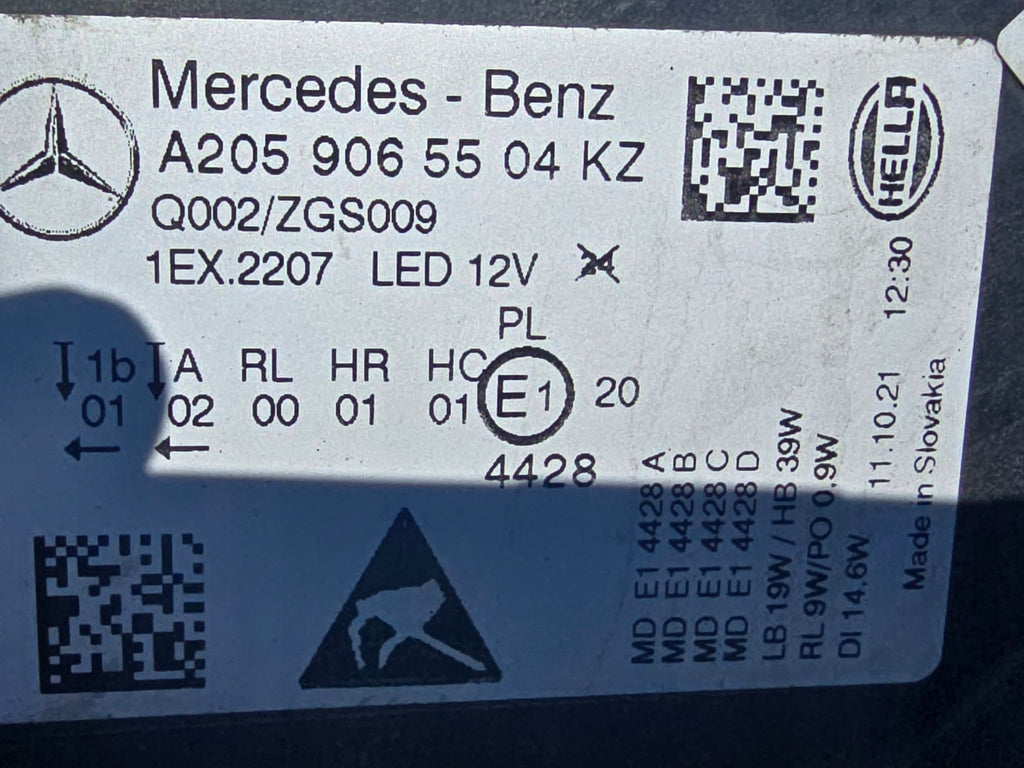 Frontscheinwerfer Mercedes-Benz W205 A2059065504KZ Full LED Rechts Headlight SCH3940271794hs