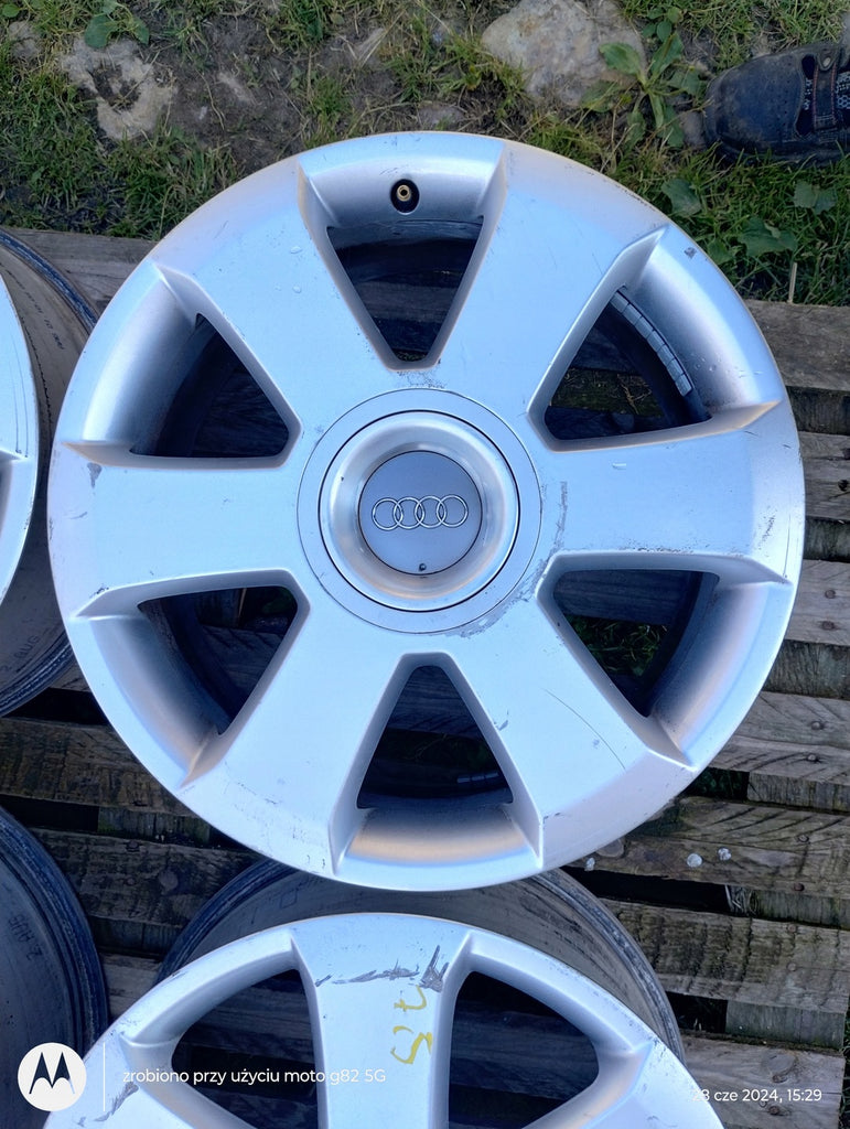 4x Alufelge 17 Zoll 7.5" 5x112 45ET Silber 8H0601025A Audi Rim Wheel