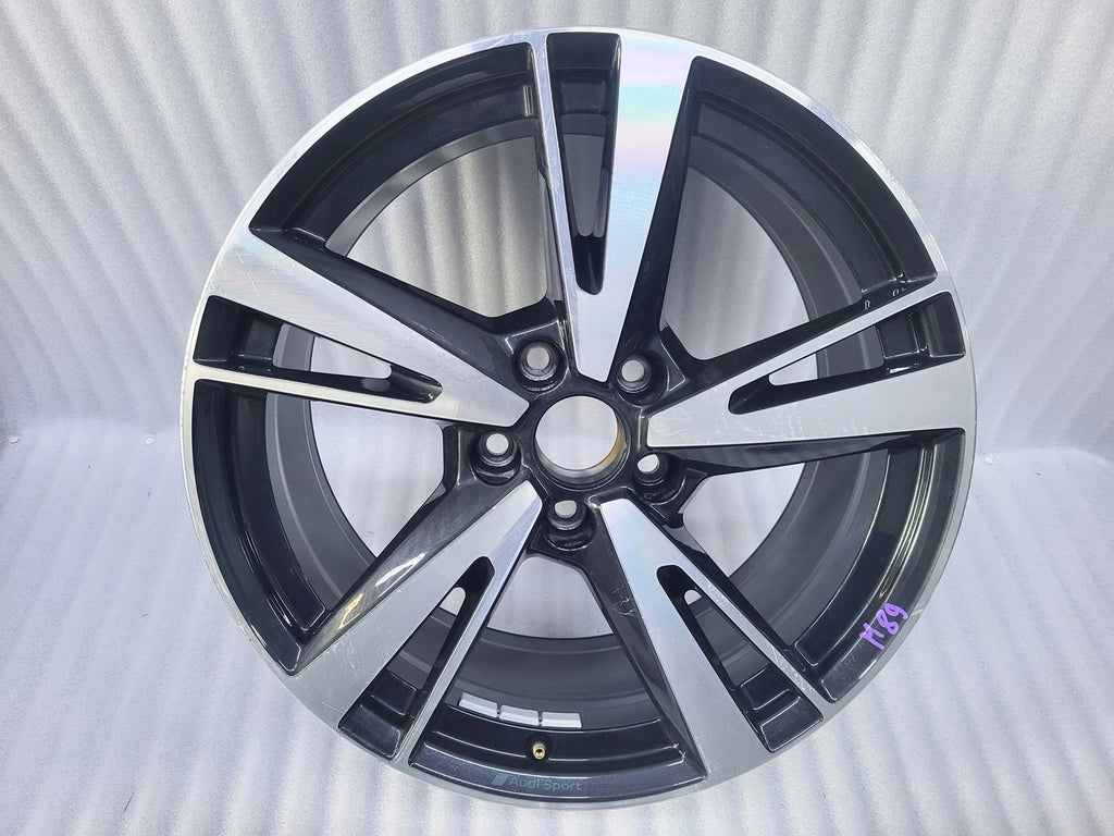 1x Alufelge 18 Zoll 8.0" 5x112 46ET Glanz Schwarz 8Y0601025N Audi Rim Wheel