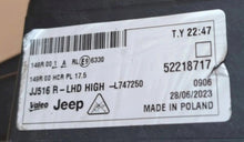 Laden Sie das Bild in den Galerie-Viewer, Frontscheinwerfer Jeep 52218717 Full LED Rechts Scheinwerfer Headlight