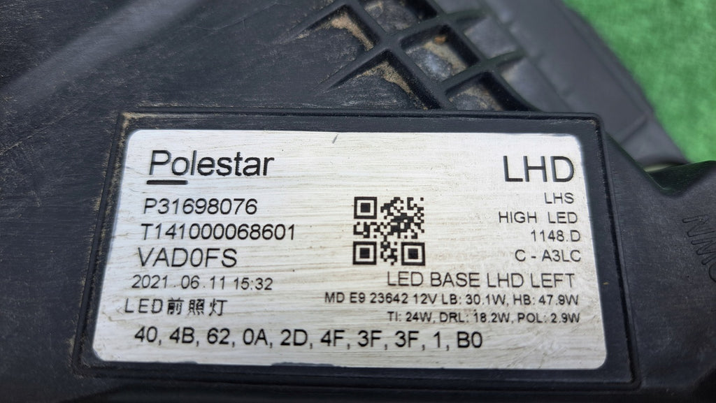 Frontscheinwerfer Polestar 2 31698076 LED Links Scheinwerfer Headlight