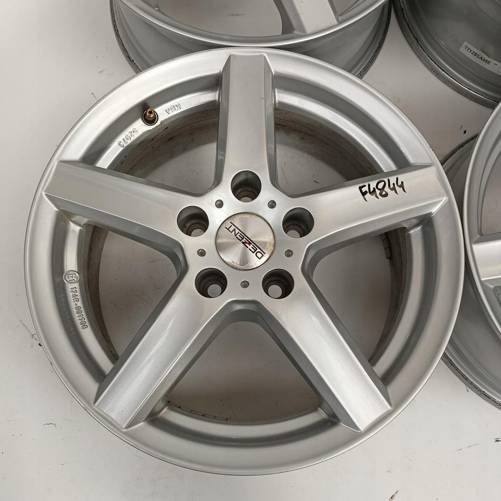 4x Alufelge 16 Zoll 6.5" 5x112 46ET Glanz Silber Audi I Rim Wheel FEL7598496500cr