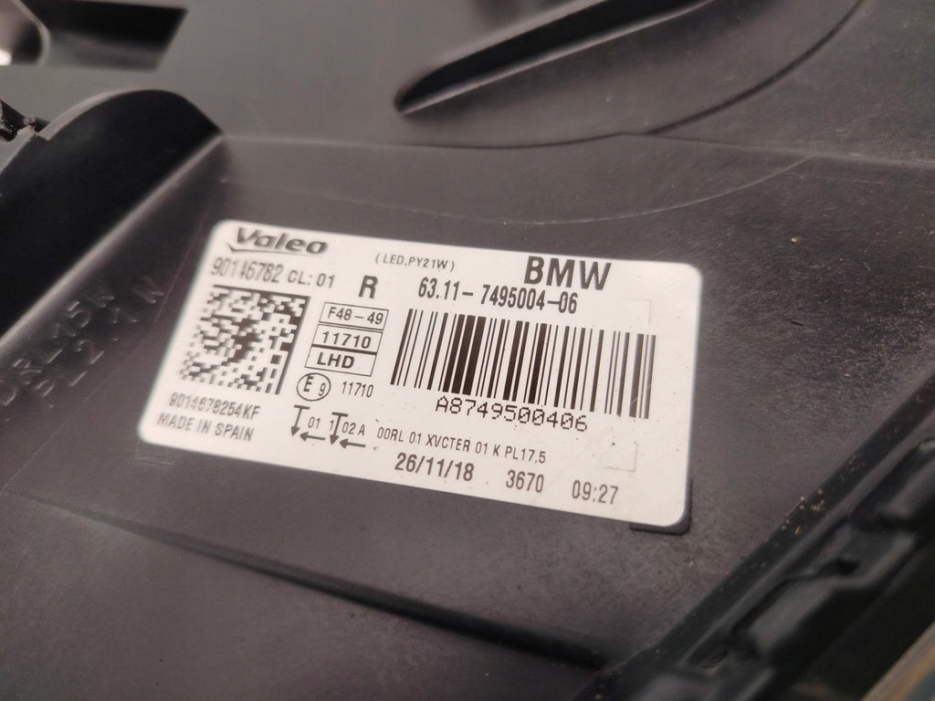 Frontscheinwerfer BMW X1 F48 7495004 Full LED Rechts Scheinwerfer Headlight SCH7867635985ex