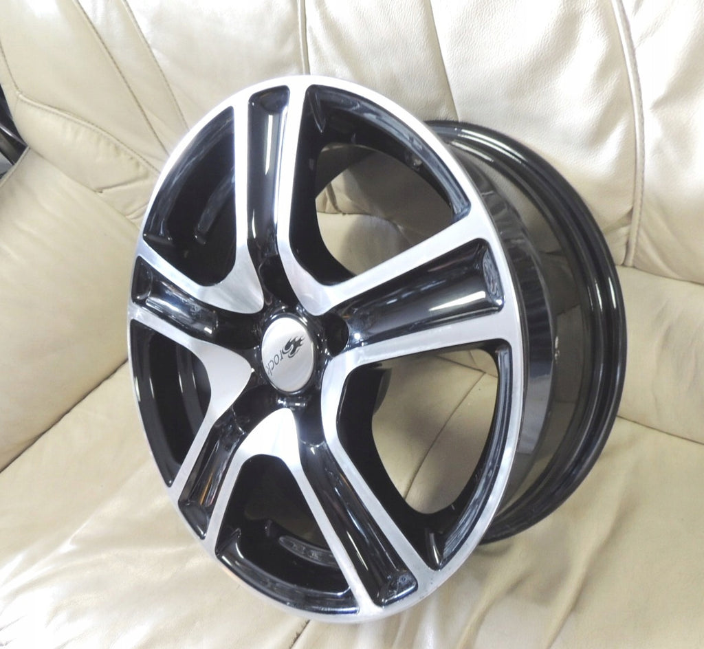 4x Alufelge 15 Zoll 6.5" 5x110 38ET Glanz Schwarz KNBA47544 Rim Wheel FEL5857521648vi
