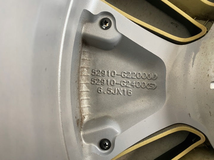 1x Alufelge 16 Zoll 6.5" 5x114.3 50ET Matt Silber 52910-G2200 Hyundai Ioniq FEL7071305769so