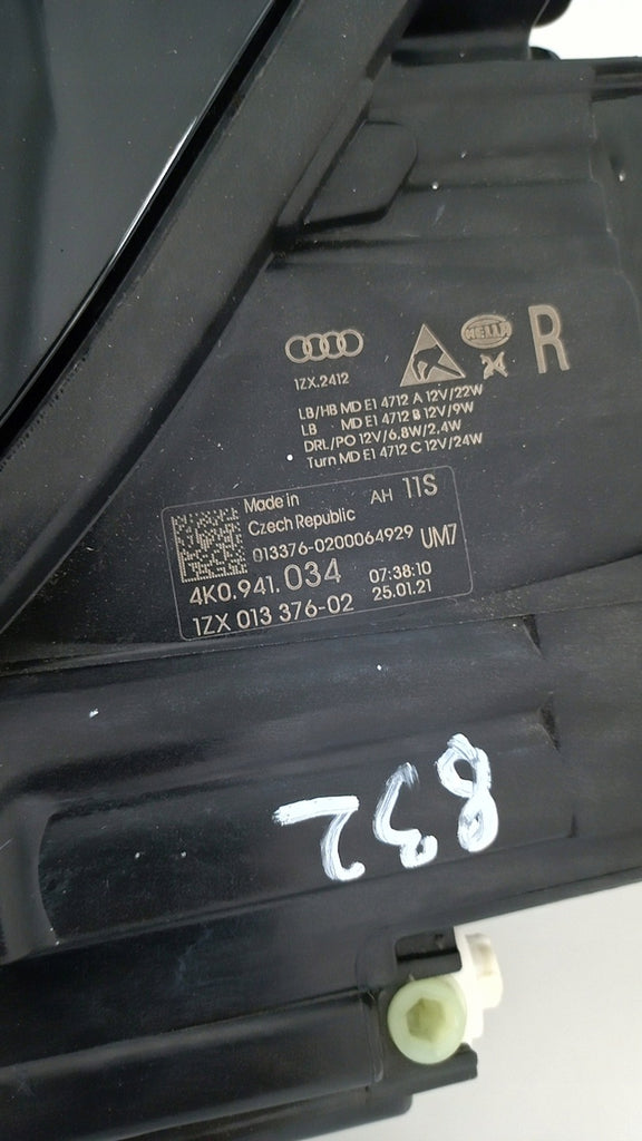 Frontscheinwerfer Audi A6 C8 4K0941034 Full LED Rechts Scheinwerfer Headlight