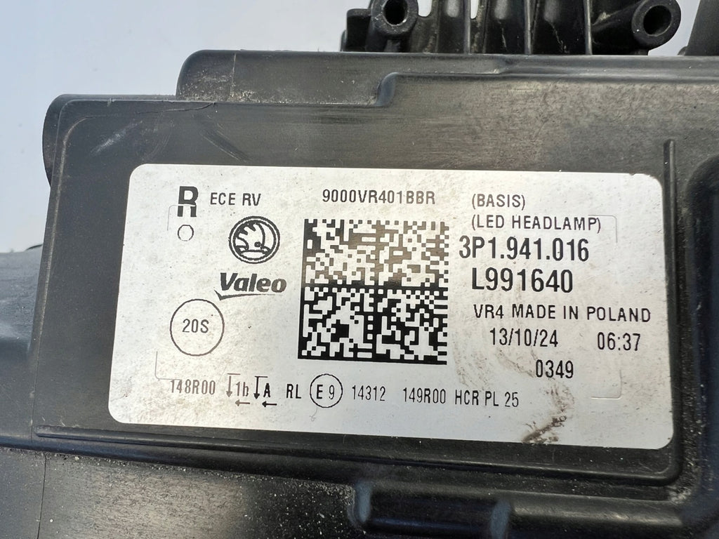 Frontscheinwerfer Skoda Superb I 3P1941016 LED Rechts Scheinwerfer Headlight SCH2994821458xw