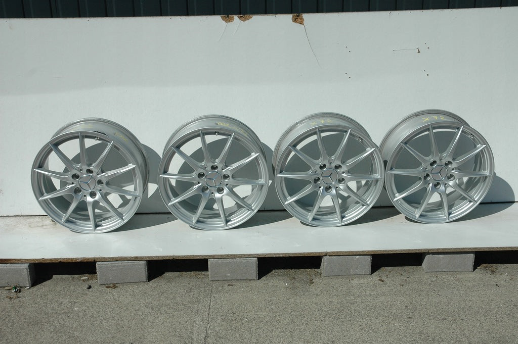4x Alufelge 17 Zoll 6.5" 5x112 49ET Glanz Silber A2464010102 Mercedes-Benz W246 FEL5187499428tc