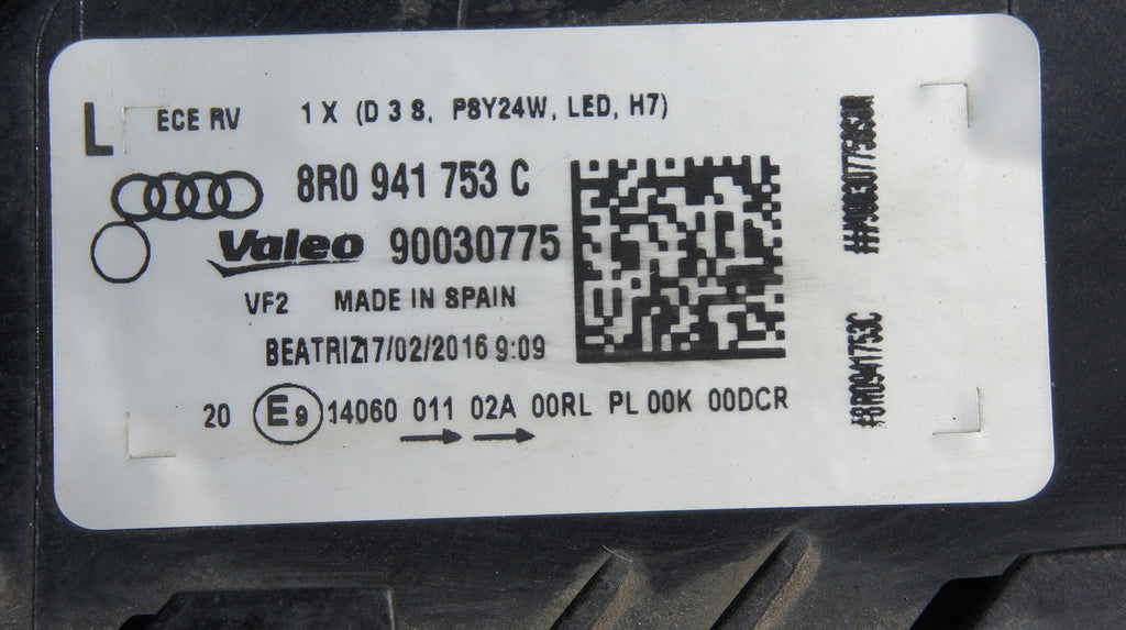 Frontscheinwerfer Audi Q5 8R0941753C 90030775 Xenon Links Scheinwerfer Headlight