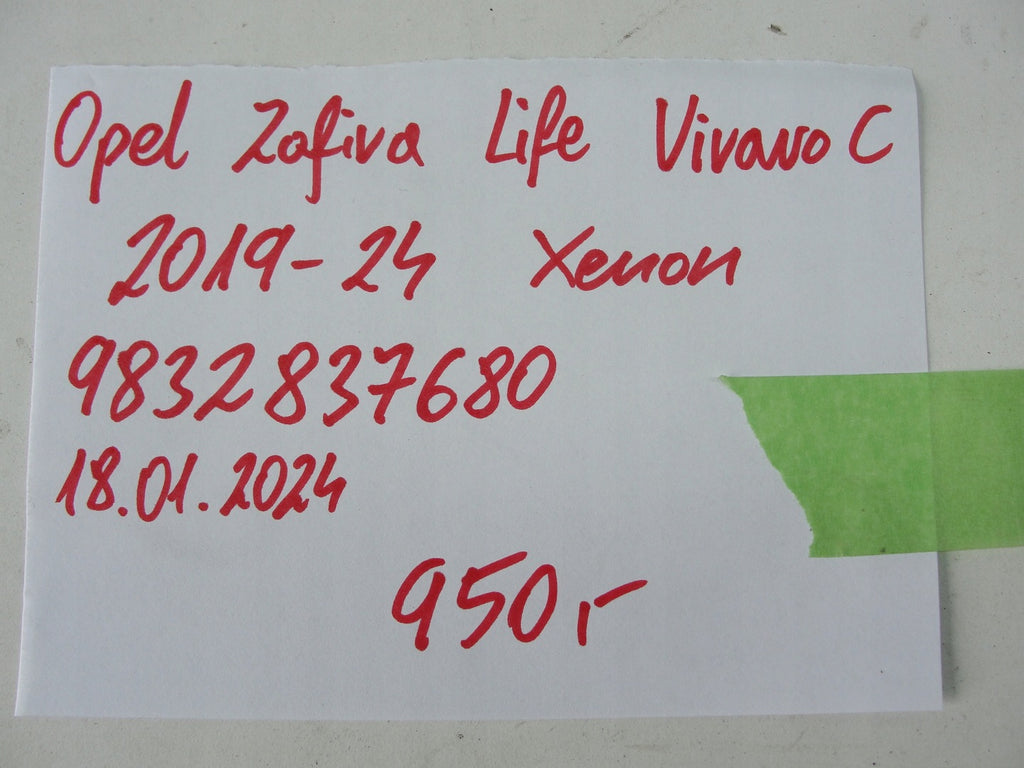 Frontscheinwerfer Opel Vivaro C Zafira Life 9832837680 Xenon Links Headlight SCH9769392657vy