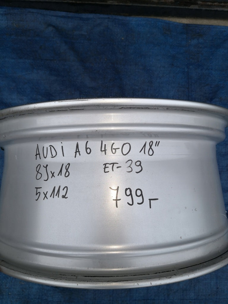 1x Alufelge 18 Zoll 8.0" 5x112 39ET Silber 4G0601025CA Audi A6 C7 Rim Wheel FEL7335536407hu