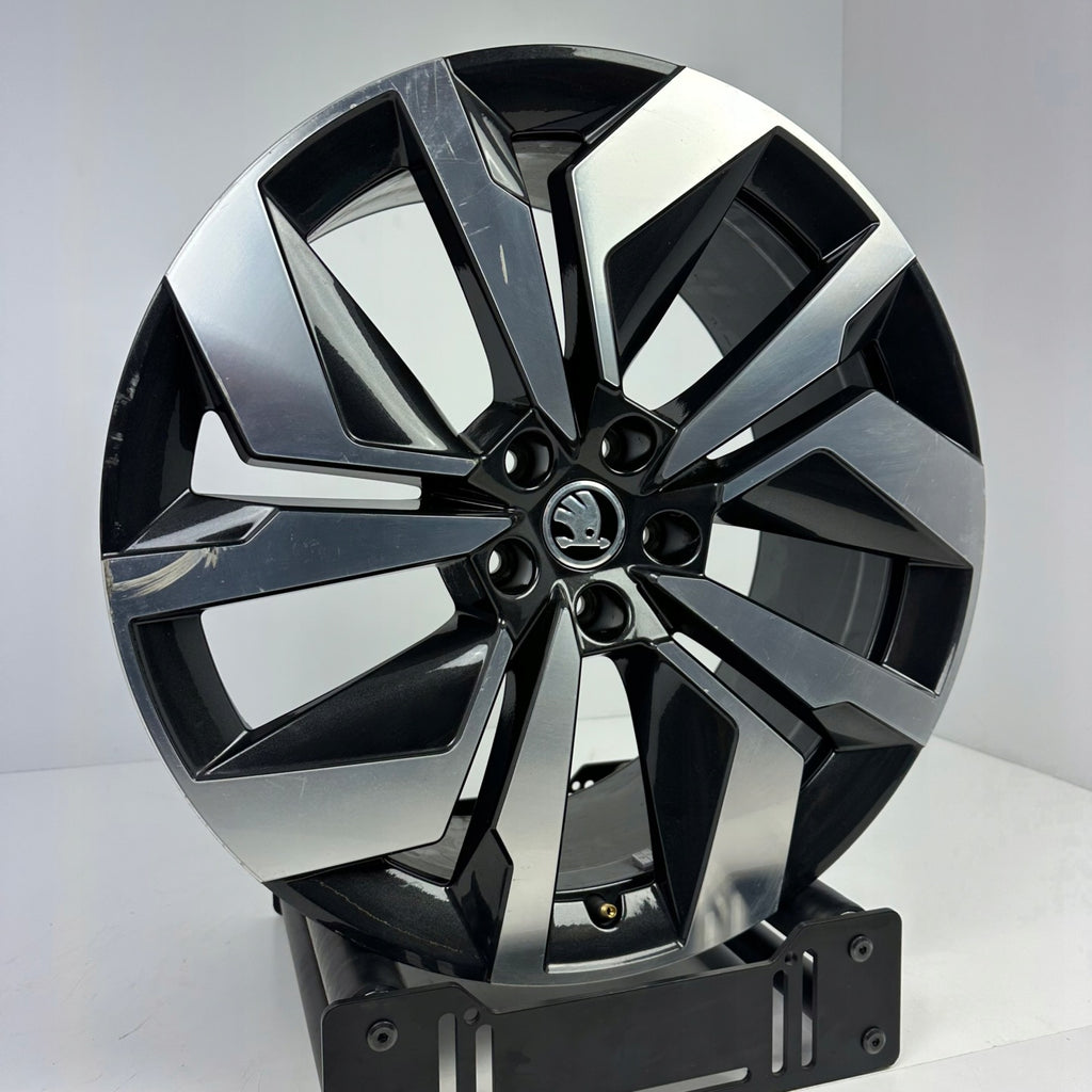 1x Alufelge 20 Zoll 9.0" 5x112 42ET Glanz Schwarz 5LA601025CB Skoda Enyaq FEL2717124666va