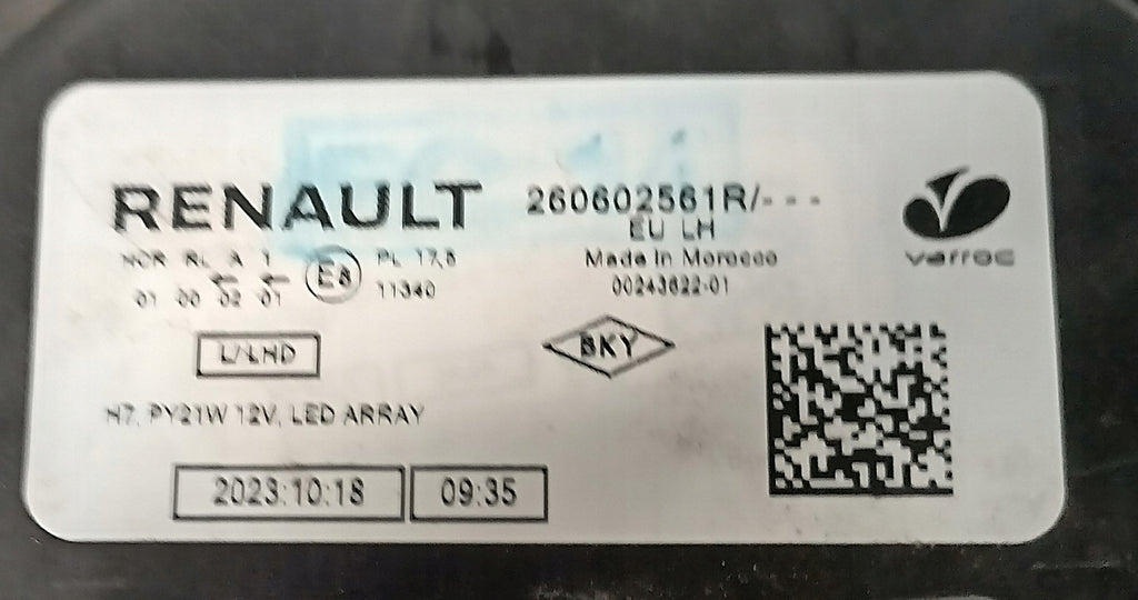 Frontscheinwerfer Dacia Sandero III Logan 260602561R Full LED Links Headlight