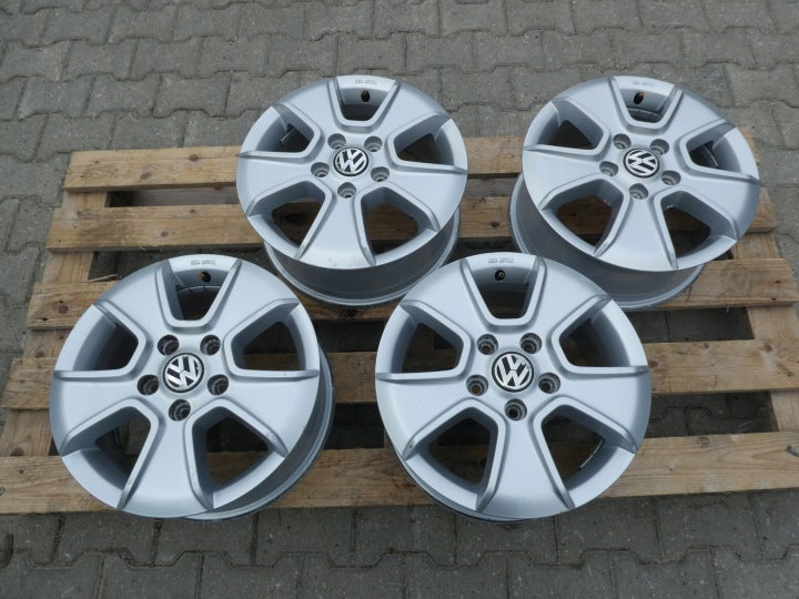 4x Alufelge 16 Zoll 6.5" 5x120 62ET Matt Silber 2H0071496 VW Amarok Rim Wheel FEL6763525753vm