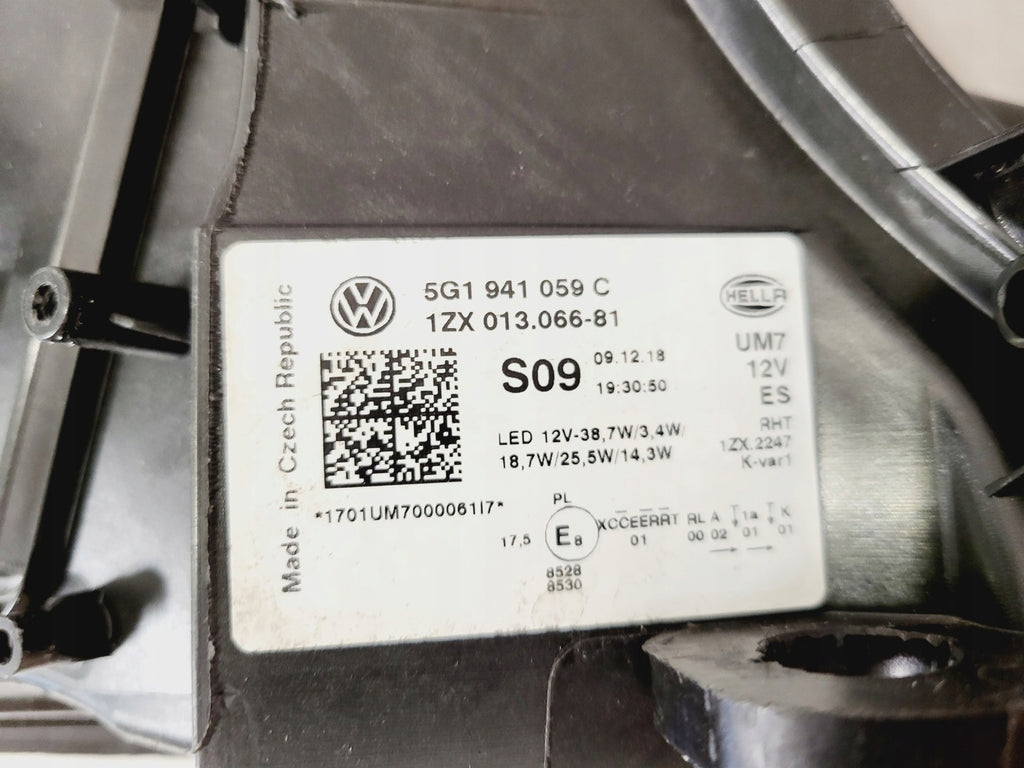 Frontscheinwerfer VW Golf VII 5G1941059C Full LED Ein Stück (Rechts oder Links) SCH4318337205gk