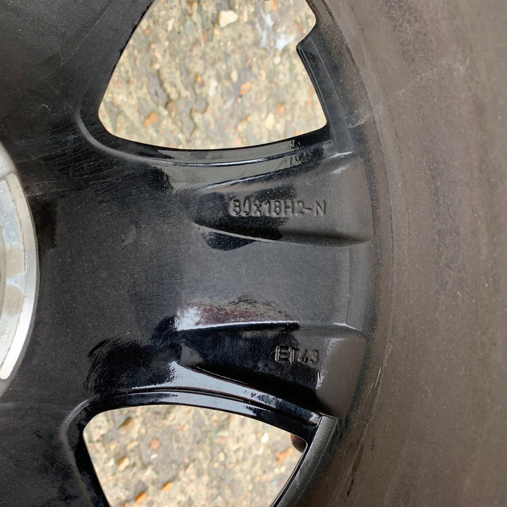 1x Alufelge 18 Zoll 8.0" 5x112 43ET Glanz Schwarz A2134013700 Mercedes-Benz