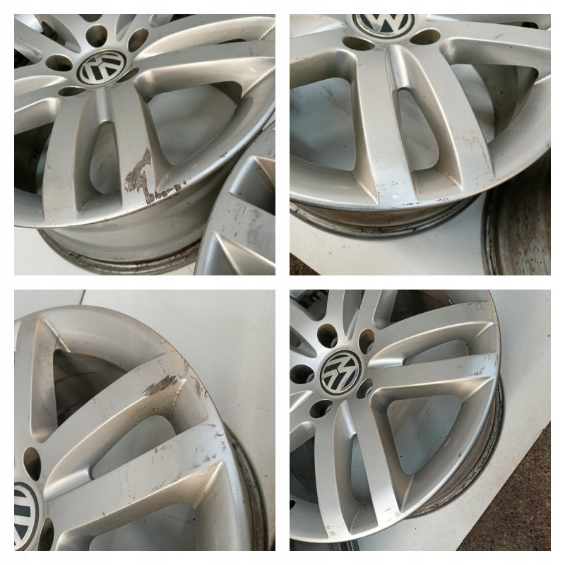 4x Alufelge 18 Zoll 8.5" 5x130 58ET Glanz Silber 5JX18H2ET58 Audi Q7 Touareg FEL4600569124sq