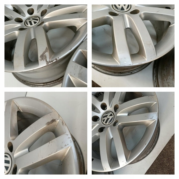 4x Alufelge 18 Zoll 8.5" 5x130 58ET Glanz Silber 5JX18H2ET58 Audi Q7 Touareg FEL4600569124sq