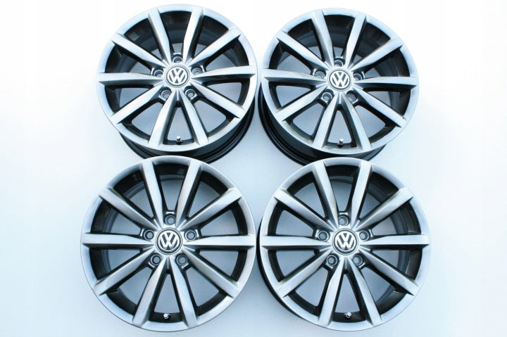 4x Alufelge 16 Zoll 6.5" 5x112 Glanz 5G0601025BQ VW Passat Beetle Touran Jetta FEL3714780751td