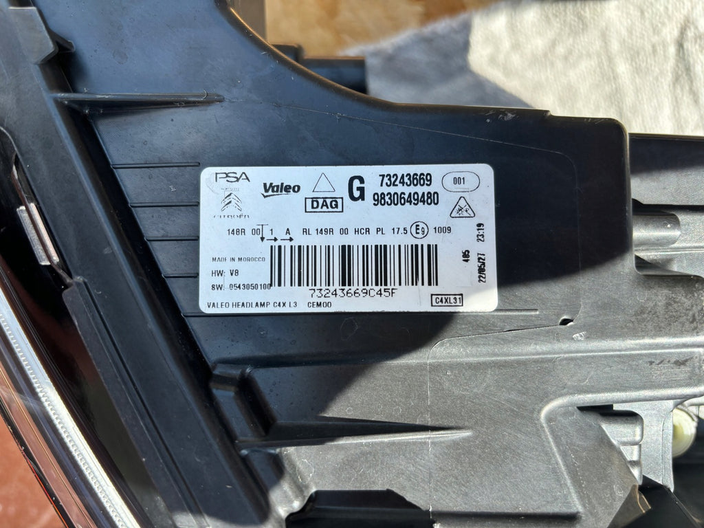 Frontscheinwerfer Citroën C4 III 9830649480 Full LED Links Headlight