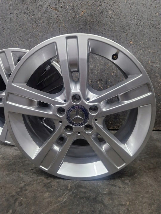 4x Alufelge 18 Zoll 8.0" 5x112 60ET Glanz Silber A1644015702 Mercedes-Benz FEL8959587341ef