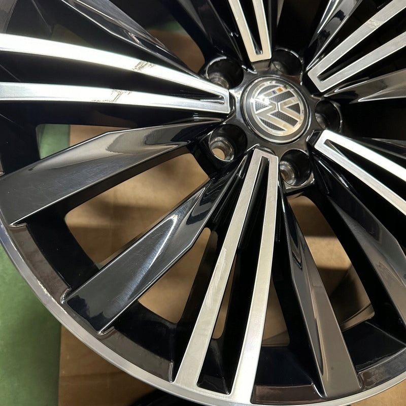 4x Alufelge 18 Zoll 7.0" 5x112 43ET Glanz Schwarz 5NA601025 VW Rim Wheel FEL6521410297ke