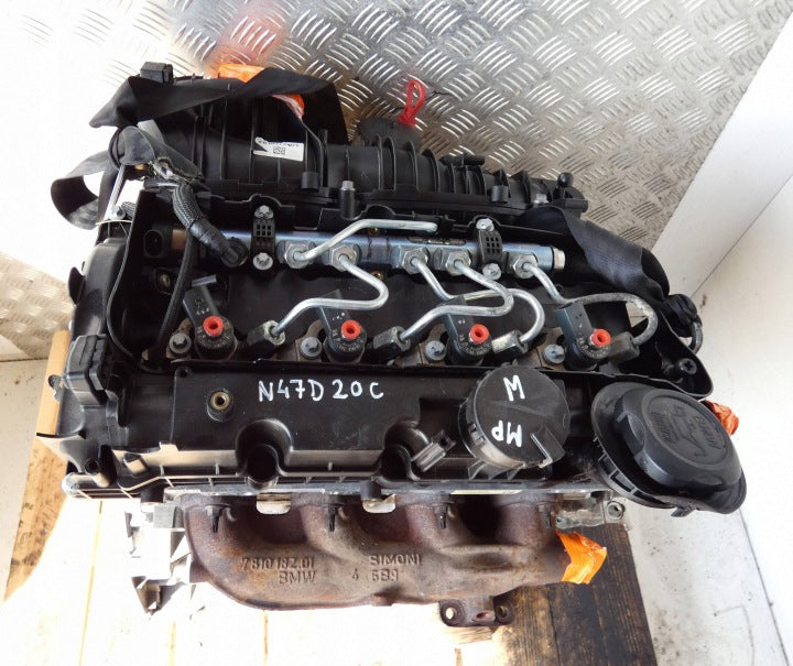 Motor BMW E90 1 E87 N47D20C 2.0 164TKm 2009 Diesel Engine Unkomplett MOT5524632448uv