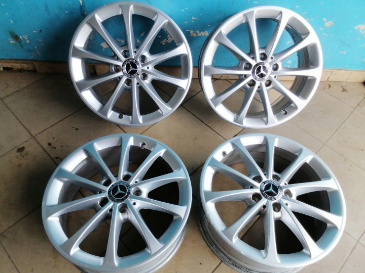 4x Alufelge 17 Zoll 6.5" 5x112 44ET A1774010300 Mercedes-Benz Cla Rim Wheel FEL1278210710tj