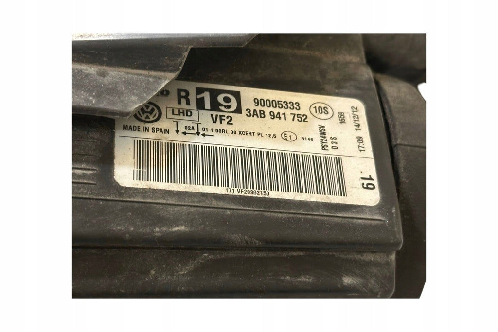 Frontscheinwerfer VW Passat B7 3AB941752 Rechts Scheinwerfer Headlight SCH4776551391bi