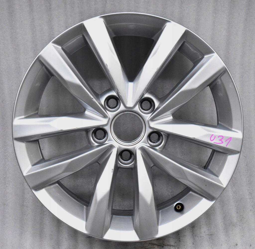 1x Alufelge 16 Zoll 6.5" 5x112 48ET Glanz Silber 5TA601025 VW Touran Rim Wheel