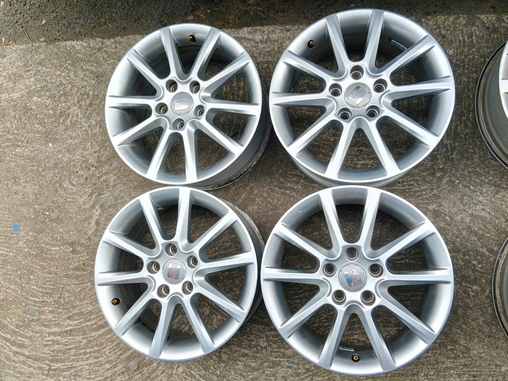 4x Alufelge 16 Zoll 6.5" 5x112 50ET Glanz Silber 5P0601025J Seat I Rim Wheel FEL5770057907kw