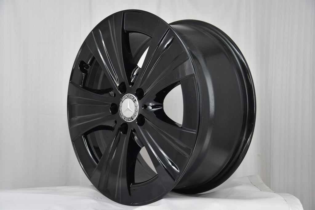 4x Alufelge 18 Zoll 8.0" 5x112 43ET Glanz Schwarz A2134013700 Mercedes-Benz