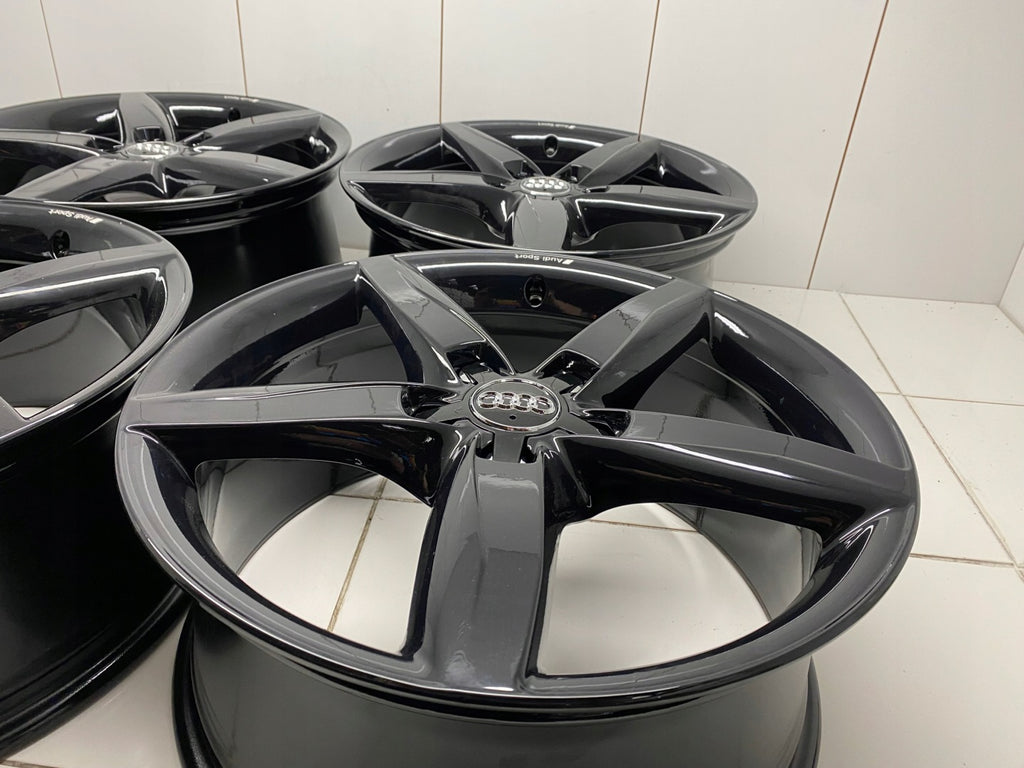 4x Alufelge 18 Zoll 8.0" 5x112 47ET Glanz Schwarz 8K0071498A Audi A6 A4 FEL7003248296os