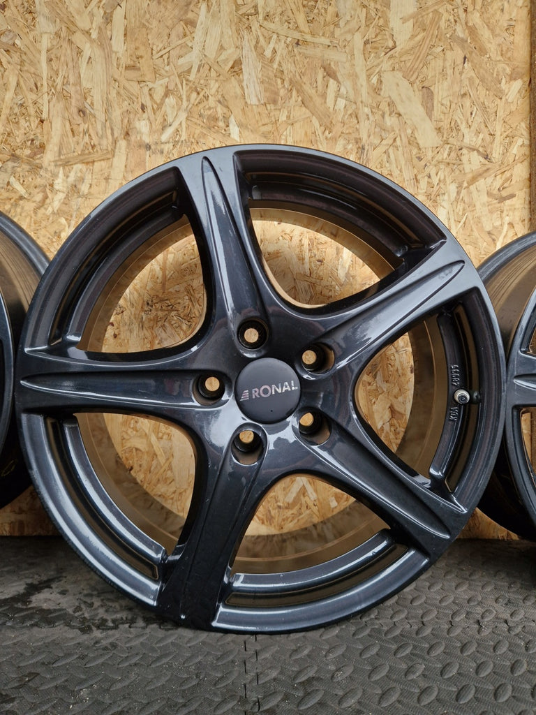 4x Alufelge 17 Zoll 7.0" 5x114.3 40ET Glanz Schwarz Rim Wheel FEL2463779838dp