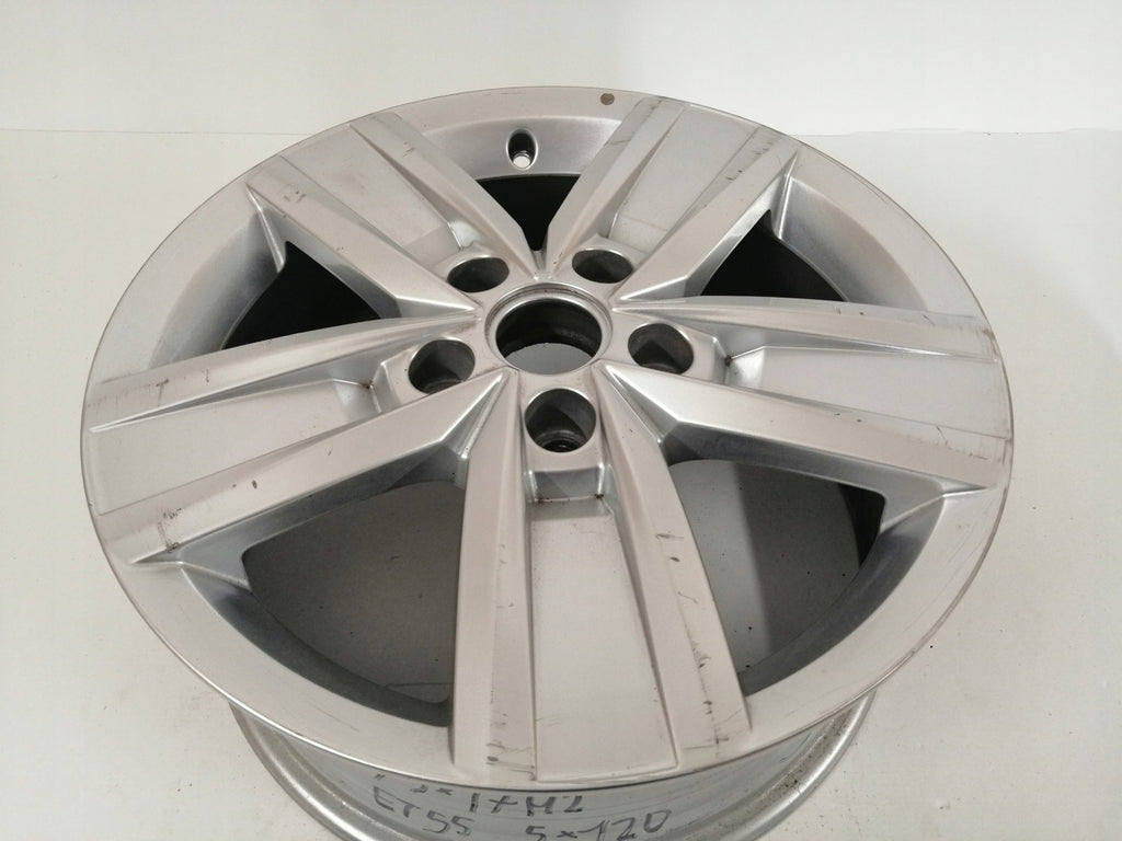 1x Alufelge 17 Zoll 7.0" 5x120 55ET Glanz Silber 601025P VW Multivan Rim Wheel FEL5029009530cc