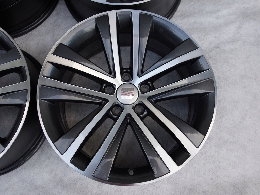 4x Alufelge 18 Zoll 7.5" 5x112 35ET Glanz Graphit 7N0601025F Mg Alhambra