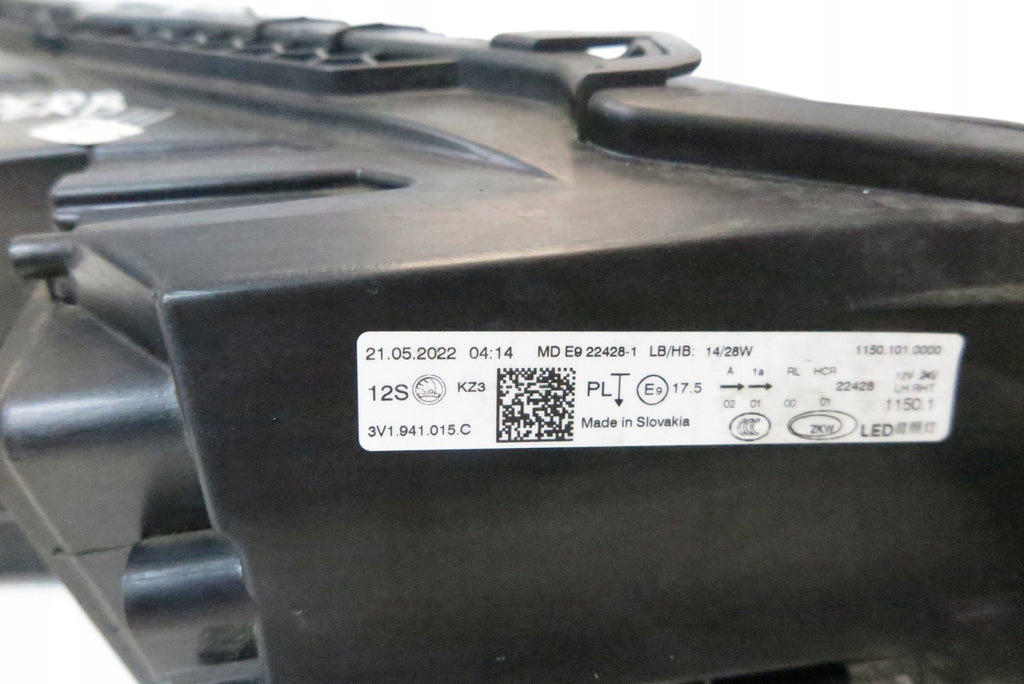 Frontscheinwerfer Skoda Superb III 3V1941015C Links Scheinwerfer Headlight