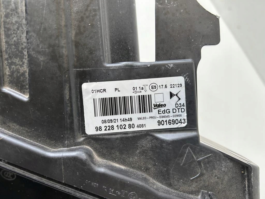 Frontscheinwerfer Citroën Ds3 9822810180 9822810280 Ein Satz Headlight