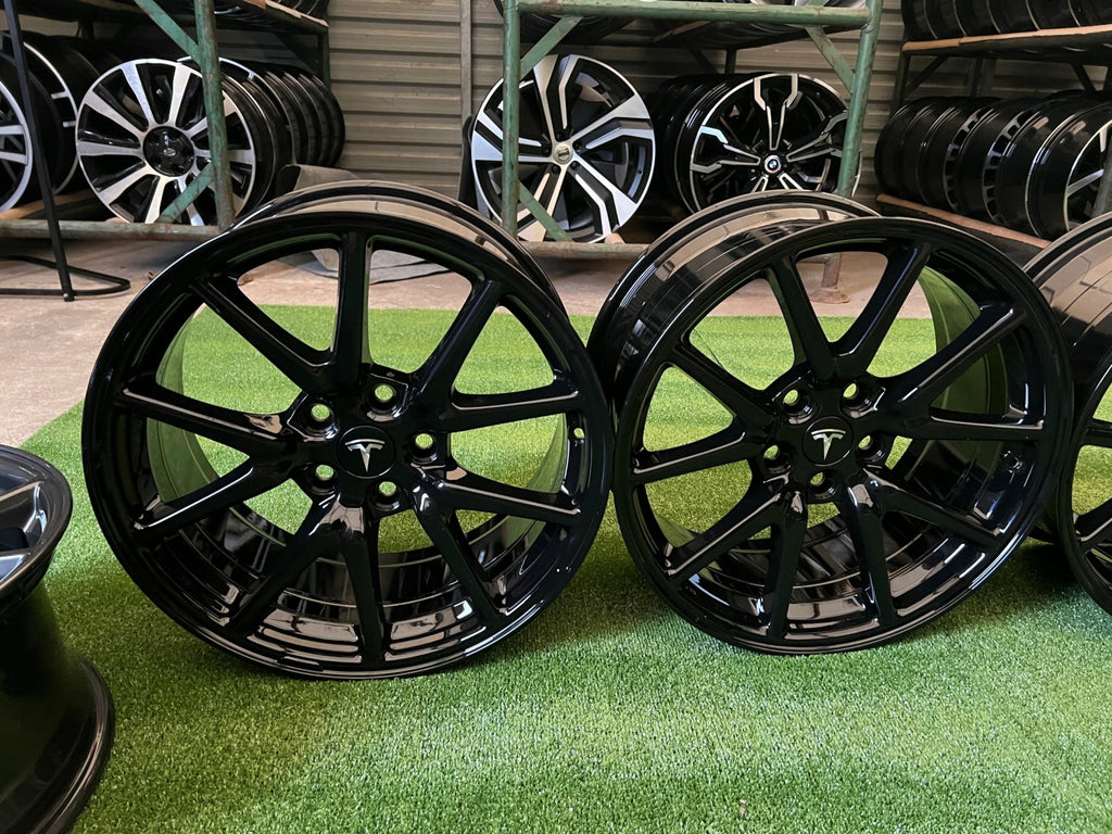 4x Alufelge 18 Zoll 8.5" 5x114.3 40ET Glanz Schwarz 1044221-00-C Tesla Model 3 FEL4826670854uh